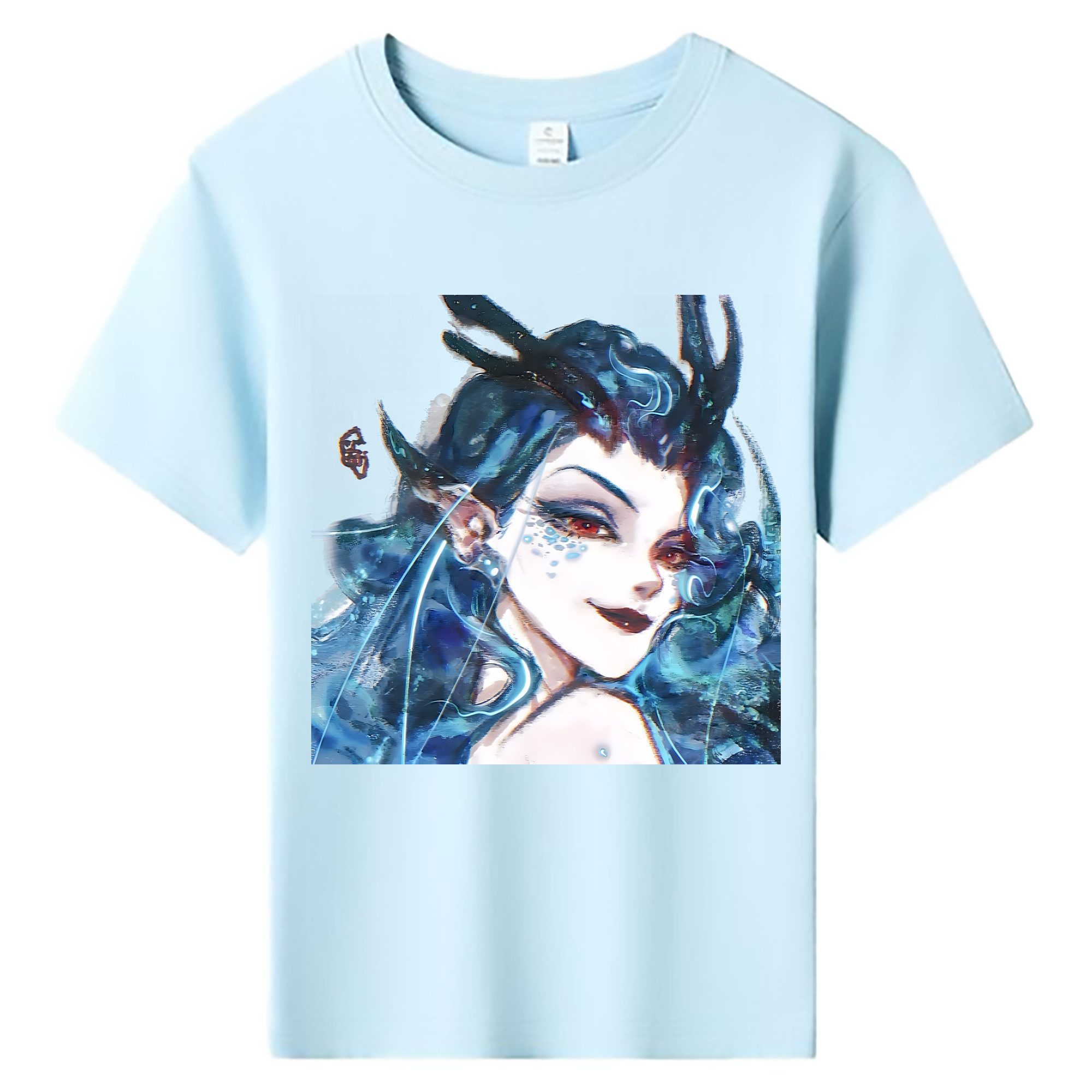 （画像用） Ne Zha 2 ナタ 魔童の大暴れ 綿100％キッズTシャツ（フロントプリント）